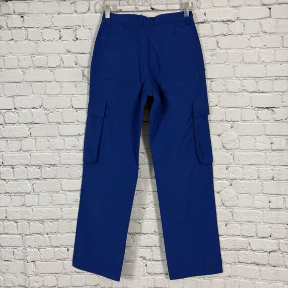 Stussy Cargo Pants Alpine Blue High Waisted Lightweight Women Size 3 US Small S - Picture 11 of 16